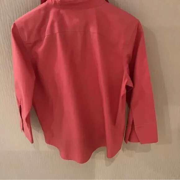 Talbots Vibrant Pink Collared Shirt - Picture 3 of 4